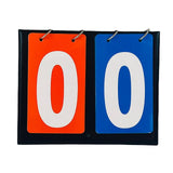 Maxbell 2 Digit Score Keeper Flips up Tabletop Scoreboard for Basketball Ball Red Blue