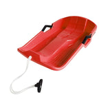 Maxbell Snowboard Toboggan with Pull Rope Sand Sliding Board for Skating Skiing Red