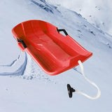 Maxbell Snowboard Toboggan with Pull Rope Sand Sliding Board for Skating Skiing Red