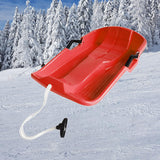 Maxbell Snowboard Toboggan with Pull Rope Sand Sliding Board for Skating Skiing Red
