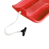 Maxbell Snowboard Toboggan with Pull Rope Sand Sliding Board for Skating Skiing Red