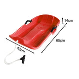 Maxbell Snowboard Toboggan with Pull Rope Sand Sliding Board for Skating Skiing Red