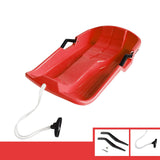 Maxbell Snowboard Toboggan with Pull Rope Sand Sliding Board for Skating Skiing Red