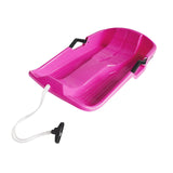 Maxbell Snowboard Toboggan with Pull Rope Sand Sliding Board for Skating Skiing Pink