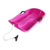 Maxbell Snowboard Toboggan with Pull Rope Sand Sliding Board for Skating Skiing Pink