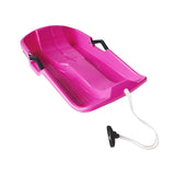 Maxbell Snowboard Toboggan with Pull Rope Sand Sliding Board for Skating Skiing Pink