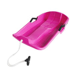 Maxbell Snowboard Toboggan with Pull Rope Sand Sliding Board for Skating Skiing Pink