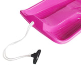 Maxbell Snowboard Toboggan with Pull Rope Sand Sliding Board for Skating Skiing Pink