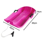 Maxbell Snowboard Toboggan with Pull Rope Sand Sliding Board for Skating Skiing Pink