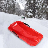 Maxbell Winter Snow Sled Kids Sledge Sledding Sleigh Fun Toy Garden Holiday Toboggan Red