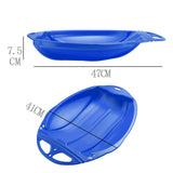 Maxbell Durable Kids Snow Sled Sledge Toboggan Outdoor Downhill Snowboard Sleigh Blue