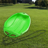 Maxbell Durable Kids Snow Sled Sledge Toboggan Outdoor Downhill Snowboard Sleigh Green