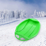 Maxbell Durable Kids Snow Sled Sledge Toboggan Outdoor Downhill Snowboard Sleigh Green