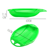 Maxbell Durable Kids Snow Sled Sledge Toboggan Outdoor Downhill Snowboard Sleigh Green