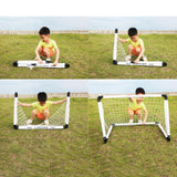 Maxbell Kids Soccer Goals Portable Soccer Nets Set Outdoor Training Easy Assembly M Orange