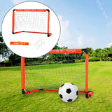 Maxbell Kids Soccer Goals Portable Soccer Nets Set Outdoor Training Easy Assembly M White