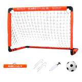 Maxbell Kids Soccer Goals Portable Soccer Nets Set Outdoor Training Easy Assembly L Ball Set with Pump White