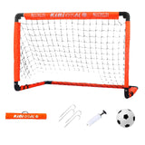 Maxbell Kids Soccer Goals Portable Soccer Nets Set Outdoor Training Easy Assembly L Ball Set with Pump White