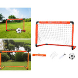 Maxbell Kids Soccer Goals Portable Soccer Nets Set Outdoor Training Easy Assembly L Ball Set with Pump White