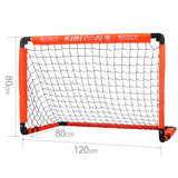 Maxbell Kids Soccer Goals Portable Soccer Nets Set Outdoor Training Easy Assembly L Ball Set with Pump White