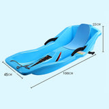 Maxbell Snow Sled for 2 Sledders Includes Pull Rope for Boy Girl Toddler Blue