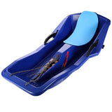 Maxbell Snow Sled for 2 Sledders Includes Pull Rope for Boy Girl Toddler Dark Blue