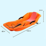 Maxbell Snow Sled for 2 Sledders Includes Pull Rope for Boy Girl Toddler Orange