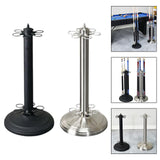 Maxbell Metal Billiards Pool Cue Rack Floor Stand Snooker Cue Rest Pool Rod Holder Black