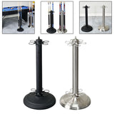 Maxbell Metal Billiards Pool Cue Rack Floor Stand Snooker Cue Rest Pool Rod Holder Black