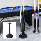 Maxbell Metal Billiards Pool Cue Rack Floor Stand Snooker Cue Rest Pool Rod Holder Black