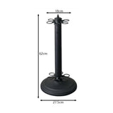 Maxbell Metal Billiards Pool Cue Rack Floor Stand Snooker Cue Rest Pool Rod Holder Black