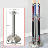 Maxbell Metal Billiards Pool Cue Rack Floor Stand Snooker Cue Rest Pool Rod Holder Argent