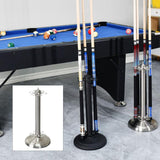 Maxbell Metal Billiards Pool Cue Rack Floor Stand Snooker Cue Rest Pool Rod Holder Argent