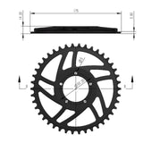 Maxbell Electric Bike Chainring Offset Correction BBS 01 02 HD for Road Bike Unisex 01 02 Black 1