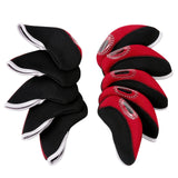 Maxbell 10 Pieces Golf Iron Headcovers Golf Club Head Cover Golf Accessories Guard Red