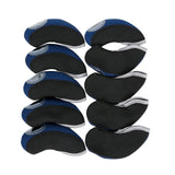 Maxbell 10 Pieces Golf Iron Headcovers Golf Club Head Cover Golf Accessories Guard Dark Blue