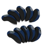 Maxbell 10 Pieces Golf Iron Headcovers Golf Club Head Cover Golf Accessories Guard Dark Blue