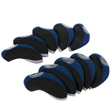 Maxbell 10 Pieces Golf Iron Headcovers Golf Club Head Cover Golf Accessories Guard Dark Blue