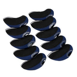 Maxbell 10 Pieces Golf Iron Headcovers Golf Club Head Cover Golf Accessories Guard Dark Blue