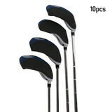 Maxbell 10 Pieces Golf Iron Headcovers Golf Club Head Cover Golf Accessories Guard Dark Blue