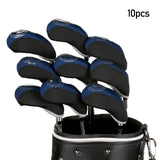 Maxbell 10 Pieces Golf Iron Headcovers Golf Club Head Cover Golf Accessories Guard Dark Blue