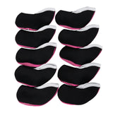 Maxbell 10 Pieces Golf Iron Headcovers Golf Club Head Cover Golf Accessories Guard Pink