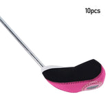 Maxbell 10 Pieces Golf Iron Headcovers Golf Club Head Cover Golf Accessories Guard Pink