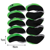 Maxbell 10 Pieces Golf Iron Headcovers Golf Club Head Cover Golf Accessories Guard Green