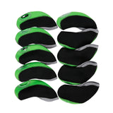 Maxbell 10 Pieces Golf Iron Headcovers Golf Club Head Cover Golf Accessories Guard Green