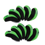 Maxbell 10 Pieces Golf Iron Headcovers Golf Club Head Cover Golf Accessories Guard Green