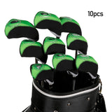 Maxbell 10 Pieces Golf Iron Headcovers Golf Club Head Cover Golf Accessories Guard Green