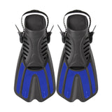 Maxbell 2x Flexible Diving Flippers Snorkel Professional for Diving Scuba Dive Beginners blue small medium