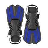 Maxbell 2x Flexible Diving Flippers Snorkel Professional for Diving Scuba Dive Beginners blue small medium