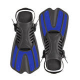 Maxbell 2x Flexible Diving Flippers Snorkel Professional for Diving Scuba Dive Beginners blue small medium
